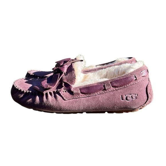 UGG W DAKOTA METALLIC 1020031 W/PORT SLIPPERS Size 5, Purple - Picture 1 of 9